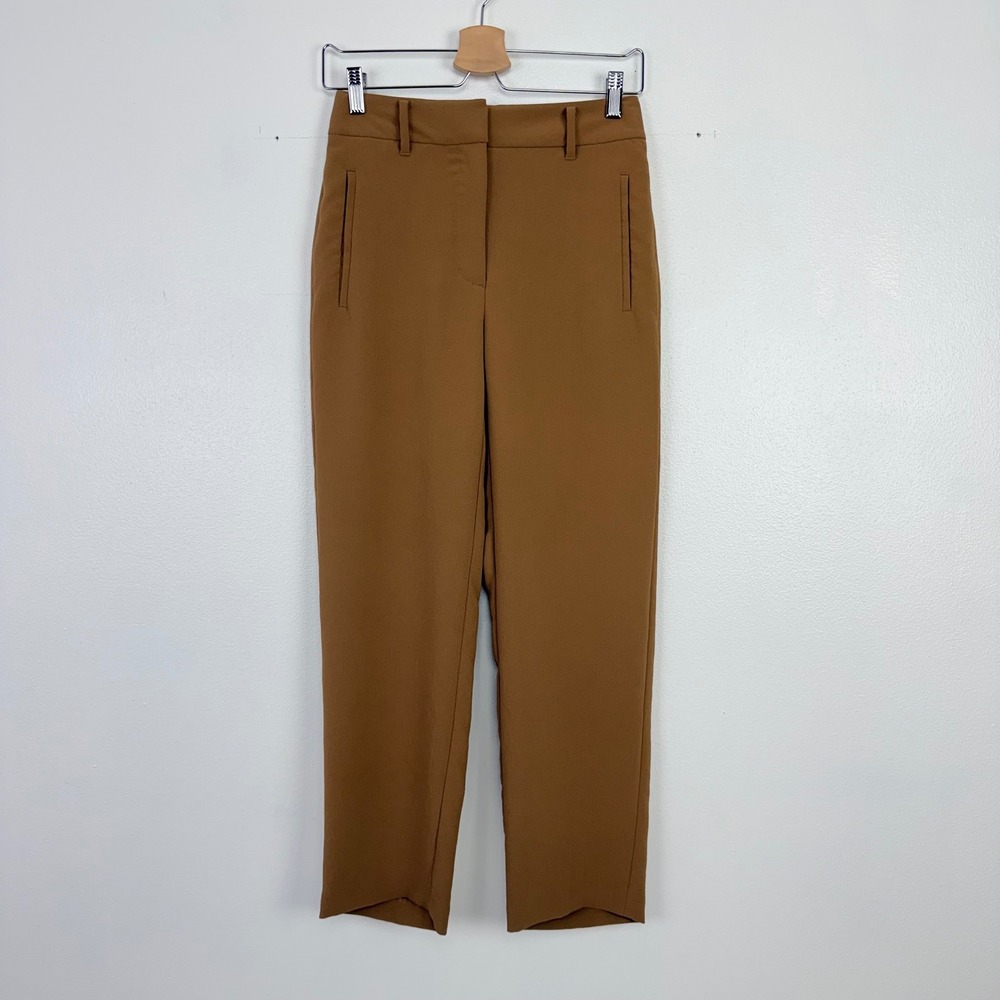 Aritzia Tailored Cropped Trousers in Camel Brown (Runs small - fits like a 0)